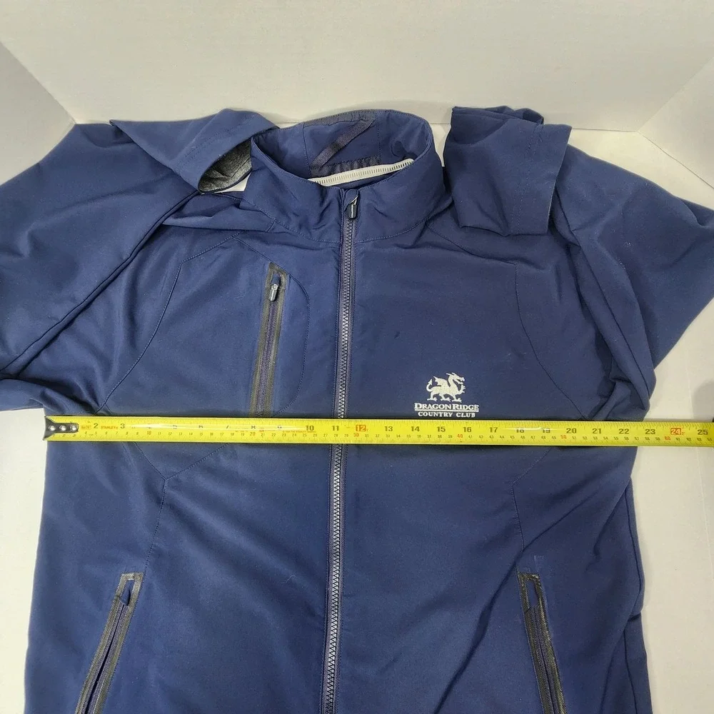Zero Restriction Jacket Mens Medium Blue Tour Series Full Zip Golf Dragon Ridge